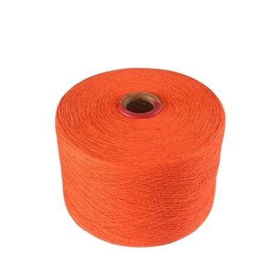 Hilo de algodón reciclado naranja Ne 8/1